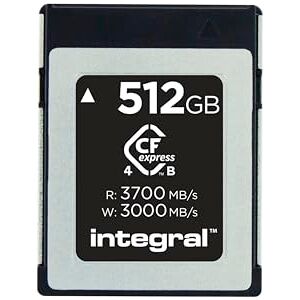 Integral Studio Grade CFexpress 4.0 Type B 512GB Memory Card 4K, 6K, 8K and Beyond RAW 3700MB/s Read, 3000MB/s Write, 800MB/s Sustained Write Designed for Advanced Cinematic and DSLR Cameras Integral Studio Grade CFexpress 4.0 Type B 512GB Memory Card 4K, 6K, 8K and Beyond RAW 3700MB/s Read, 3000MB/s Write, 800MB/s Sustained Write Designed for Advanced Cinematic and DSLR Cameras
