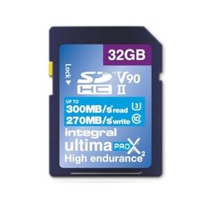 Integral UltimaPro X2 32GB Memory Card - V90 SDXC UHS-II Integral UltimaPro X2 32GB Memory Card - V90 SDXC UHS-II