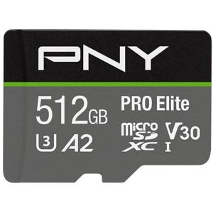 PNY U3 Pro Elite MicroSD Card 512GB (P-SDUX512U3100PRO-GE) PNY U3 Pro Elite MicroSD Card 512GB (P-SDUX512U3100PRO-GE)