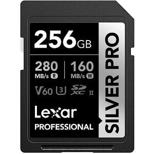 Lexar Silver Pro 256GB SD Card - UHS-II SD Memory Card - V60, U3, C10, Up to 280MB/s Read Lexar Silver Pro 256GB SD Card - UHS-II SD Memory Card - V60, U3, C10, Up to 280MB/s Read