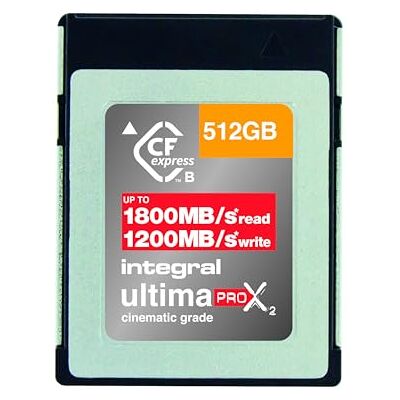 Integral - INCFE512G1800/1200/S900 - 512GB - 1800MB/s - CFexpress Type B card Integral - INCFE512G1800/1200/S900 - 512GB - 1800MB/s - CFexpress Type B card