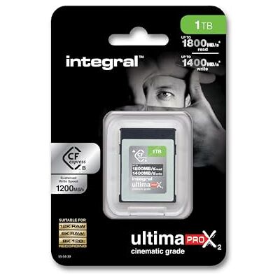 Integral UltimaPro X2 - High-Speed Memory Card for 12K/8K Video Integral UltimaPro X2 - High-Speed Memory Card for 12K/8K Video