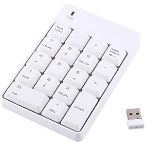 CCYLEZ Wireless Numeric Keypad, Portable 2.4GHz Wireless USB Numeric Keypad, 10m Connect Distance,18 keys Mini Numeric Keypadfor Laptop PC (White) CCYLEZ Wireless Numeric Keypad, Portable 2.4GHz Wireless USB Numeric Keypad, 10m Connect Distance,18 keys Mini Numeric Keypadfor Laptop PC (White)