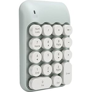 Zunate Wireless Numeric Keypad, 18 Keys Mini Digital Numpad Ergonomic Number Pad Keyboard with 2.4G USB Receiver & Chocolate Keycap for Laptop/PC/Desktop (x910 white green) Zunate Wireless Numeric Keypad, 18 Keys Mini Digital Numpad Ergonomic Number Pad Keyboard with 2.4G USB Receiver & Chocolate Keycap for Laptop/PC/Desktop (x910 white green)