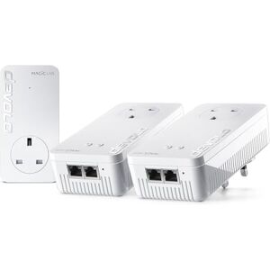 devolo Magic 2–2400 Wi-Fi 5 Next: Whole Home Kit 4k/ 8k UHD Streaming Stable Home Working (Up to 2400 Mbps Powerline, Mesh WiFi 5, G.hn, 5x Gb LAN ports) devolo Magic 2–2400 Wi-Fi 5 Next: Whole Home Kit 4k/ 8k UHD Streaming Stable Home Working (Up to 2400 Mbps Powerline, Mesh WiFi 5, G.hn, 5x Gb LAN ports)
