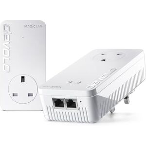 devolo Magic 2–2400 Wi-Fi 5 Next: Starter Kit 4k/ 8k UHD Streaming Stable Home Working (Up to 2400 Mbps Powerline, Mesh WiFi 5, G.hn, 3x Gb LAN ports) devolo Magic 2–2400 Wi-Fi 5 Next: Starter Kit 4k/ 8k UHD Streaming Stable Home Working (Up to 2400 Mbps Powerline, Mesh WiFi 5, G.hn, 3x Gb LAN ports)