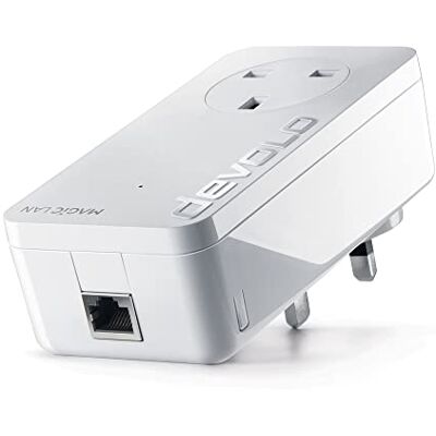 devolo 8254 Magic 2-2400 Lan Add-On Powerline Adapter (Up To 2400 Mbps For Your Powerline Home Network, 1x GB Lan Port, Ideal For Online Gaming, 4k/8k Uhd Streaming, Stable Home Working), White devolo 8254 Magic 2-2400 Lan Add-On Powerline Adapter (Up To 2400 Mbps For Your Powerline Home Network, 1x GB Lan Port, Ideal For Online Gaming, 4k/8k Uhd Streaming, Stable Home Working), White