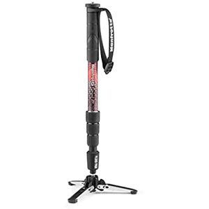 Manfrotto Element MII Video Aluminium Fluid Monopod, Slim and Lightweight, Loads up to 16kg, Foldable Fluid Base, 4 Sections, Twist Locks, for Mirrorless and DSLR cameras Red Manfrotto Element MII Video Aluminium Fluid Monopod, Slim and Lightweight, Loads up to 16kg, Foldable Fluid Base, 4 Sections, Twist Locks, for Mirrorless and DSLR cameras Red