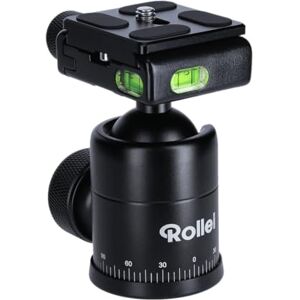 Rollei Tripod Ball Head for Compact Traveler No1 Aluminium Black, Professional 360 Degree Tripod Head with Friction, 8 kg Load Capacity and 3 Spirit Levels. Includes Acra Swiss Quick Release Plate Rollei Tripod Ball Head for Compact Traveler No1 Aluminium Black, Professional 360 Degree Tripod Head with Friction, 8 kg Load Capacity and 3 Spirit Levels. Includes Acra Swiss Quick Release Plate