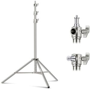 NEEWER 79"/2m Stainless Steel Light Stand, Spring Cushioned Heavy Duty Photography Tripod Stand with 1/4” to 3/8” Universal Screw Adapter for Strobe, LED Video Light, Ring Light, Monolight, Softbox NEEWER 79"/2m Stainless Steel Light Stand, Spring Cushioned Heavy Duty Photography Tripod Stand with 1/4” to 3/8” Universal Screw Adapter for Strobe, LED Video Light, Ring Light, Monolight, Softbox