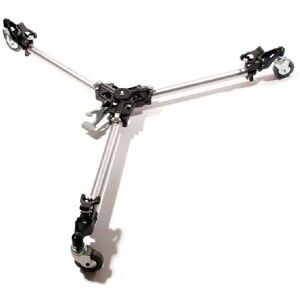 Manfrotto 181 Folding Auto Dolly For Twin Spiked Metal Feet Tripods, Silver Manfrotto 181 Folding Auto Dolly For Twin Spiked Metal Feet Tripods, Silver