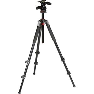 Manfrotto Kit Tripod 055XPRO 3-Section with 3-Way Head in Aluminium, Professional Camera Accessories Kit, DSLR Tripod with Pan Tilt Head Manfrotto Kit Tripod 055XPRO 3-Section with 3-Way Head in Aluminium, Professional Camera Accessories Kit, DSLR Tripod with Pan Tilt Head