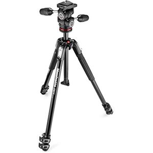 Manfrotto MK190X3-3W Tripod Kit, 3-Section Aluminium with 3-Way Fluid Head, Black/Anthracite, for Mirrorless and DSLR Cameras Manfrotto MK190X3-3W Tripod Kit, 3-Section Aluminium with 3-Way Fluid Head, Black/Anthracite, for Mirrorless and DSLR Cameras