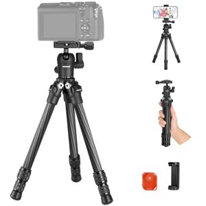 NEEWER TP09 Carbon Fiber Mini Tripod for Phone and Camera, 20" Desktop Stand with Ball Head, Phone Holder, Remote Lightweight Compact Travel Tabletop for DSLR, Video Camcorder, Webcam NEEWER TP09 Carbon Fiber Mini Tripod for Phone and Camera, 20" Desktop Stand with Ball Head, Phone Holder, Remote Lightweight Compact Travel Tabletop for DSLR, Video Camcorder, Webcam