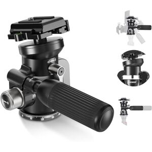 NEEWER Video Camera Tripod Pan Tilt Head with +/-15° Leveling Bowl Base, Photography Tripod Head with Retractable Handle, 1/4" Arca Type QR Plate for DSLR Camera Camcorder, Max Load 11lb/5kg, TH03 NEEWER Video Camera Tripod Pan Tilt Head with +/-15° Leveling Bowl Base, Photography Tripod Head with Retractable Handle, 1/4" Arca Type QR Plate for DSLR Camera Camcorder, Max Load 11lb/5kg, TH03