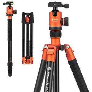 Fotopro 68" Camera Tripod for DSLR, Heavy Duty Compact Travel Tripod with Ball Head, Detachable Monopod with Quick Release Plate and Bag, Load up to 12KG/26.5lbs, Orange Fotopro 68" Camera Tripod for DSLR, Heavy Duty Compact Travel Tripod with Ball Head, Detachable Monopod with Quick Release Plate and Bag, Load up to 12KG/26.5lbs, Orange