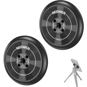 NEEWER Magnetic Phone Tripod Mount Adapter with Adhesive Magnetic Ring 2 Pack Compatible with MagSafe iPhone 16 15 Pro Max Plus 14 13 12, 1/4" Thread for Video Recording Selfie Stick Ring Light, PA010 NEEWER Magnetic Phone Tripod Mount Adapter with Adhesive Magnetic Ring 2 Pack Compatible with MagSafe iPhone 16 15 Pro Max Plus 14 13 12, 1/4" Thread for Video Recording Selfie Stick Ring Light, PA010