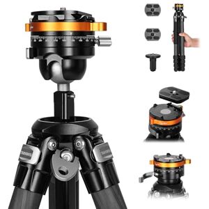 TARION Carbon Fiber Camera Tripod: Compact Travel Tripod with Bowl Head and Quickset System, 61in/155cm, Center Column & Ball Head TARION Carbon Fiber Camera Tripod: Compact Travel Tripod with Bowl Head and Quickset System, 61in/155cm, Center Column & Ball Head