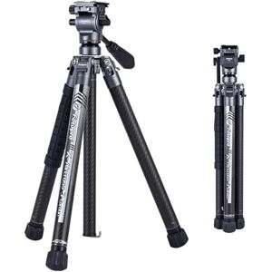 Fotopro X-Aircross 3 Lite Video 64 Inch Lightweight Travel Camera Tripod with Fluid Head 2.27lbs Ultra Light Portable Professional Video Travel Carbon Fiber Tripod for Camera DSLR Load up to 22lb Grey Fotopro X-Aircross 3 Lite Video 64 Inch Lightweight Travel Camera Tripod with Fluid Head 2.27lbs Ultra Light Portable Professional Video Travel Carbon Fiber Tripod for Camera DSLR Load up to 22lb Grey
