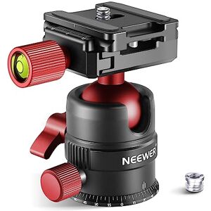 NEEWER Tripod Head, 360° Rotating Panoramic Ball Head with 1/4” Quick Shoe Plate for Tripod Monopod Slider DSLR Camera Camcorder, Max Load up to 5kg/11lb – GM28 NEEWER Tripod Head, 360° Rotating Panoramic Ball Head with 1/4” Quick Shoe Plate for Tripod Monopod Slider DSLR Camera Camcorder, Max Load up to 5kg/11lb – GM28
