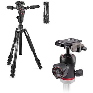 Manfrotto Befree 3-Way Live Advanced Travel VideoTripod Kit, Aluminium with Fluid Head for Camcorders and Compact Photo Fluid Ball Head 494 for Cameras, Photography Accessories for Content Creation Manfrotto Befree 3-Way Live Advanced Travel VideoTripod Kit, Aluminium with Fluid Head for Camcorders and Compact Photo Fluid Ball Head 494 for Cameras, Photography Accessories for Content Creation