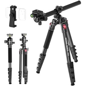 NEEWER BASICS 64.5" Horizontal Overhead Tripod with Ball Head/Cell Phone Holder Compatible with iPhone Video Recording, Aluminum Travel Stand Camera Monopod, 360° Pan 180° Tilt 22lb/10kg Load, TP66 NEEWER BASICS 64.5" Horizontal Overhead Tripod with Ball Head/Cell Phone Holder Compatible with iPhone Video Recording, Aluminum Travel Stand Camera Monopod, 360° Pan 180° Tilt 22lb/10kg Load, TP66
