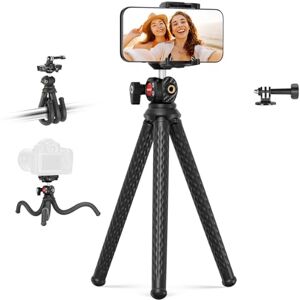NEEWER Flexible Tripod with Remote, Mini Camera Phone Tripod Stand with Hidden Phone Holder & Action Camera Adapter Compatible with GoPro Hero 13 12 11 10 DJI Insta360 Samsung for Vlogging, TP34 NEEWER Flexible Tripod with Remote, Mini Camera Phone Tripod Stand with Hidden Phone Holder & Action Camera Adapter Compatible with GoPro Hero 13 12 11 10 DJI Insta360 Samsung for Vlogging, TP34