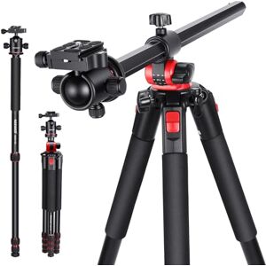 NEEWER 184 cm Tripod for Camera Monopod with Centre Column and Aluminium Ball Head, QR Plate Type Arca, Bag, Camera Mount for Horizontal Tripod, Maximum Load 15 kg NEEWER 184 cm Tripod for Camera Monopod with Centre Column and Aluminium Ball Head, QR Plate Type Arca, Bag, Camera Mount for Horizontal Tripod, Maximum Load 15 kg