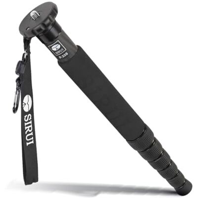 Sirui 61.4"/156cm Carbon Fibre Monopod for Camera, P-326 Lightweight Compact Travel Unipod for DSLR Photography, Portable Selfie Stick with Wrist Strap, Weight 0.45kg, Max Load 10kg Sirui 61.4"/156cm Carbon Fibre Monopod for Camera, P-326 Lightweight Compact Travel Unipod for DSLR Photography, Portable Selfie Stick with Wrist Strap, Weight 0.45kg, Max Load 10kg