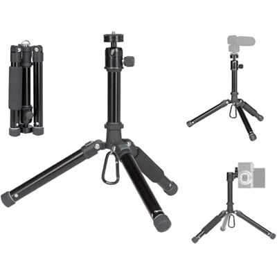 Prosound Praktica Aluminium Tripod with ¼’’ Mounting Screw, 19cm-75cm, 360° Rotary Tilt Ball head for Photography, Cameras inc GoPro, DSLR, Mirrorless, Video, Ring Light, Web Cam, Selfies, Vlogging & more Prosound Praktica Aluminium Tripod with ¼’’ Mounting Screw, 19cm-75cm, 360° Rotary Tilt Ball head for Photography, Cameras inc GoPro, DSLR, Mirrorless, Video, Ring Light, Web Cam, Selfies, Vlogging & more