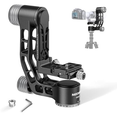 NEEWER GM102 Gimbal Head for Tripod Monopod Telephoto Lenses 360° Panoramic Camera Tripod Head, 3 Axis Adjustment, Heavy Duty CNC Aluminum Alloy, Arca Type Quick Release System, Max Load 33lb/15kg NEEWER GM102 Gimbal Head for Tripod Monopod Telephoto Lenses 360° Panoramic Camera Tripod Head, 3 Axis Adjustment, Heavy Duty CNC Aluminum Alloy, Arca Type Quick Release System, Max Load 33lb/15kg