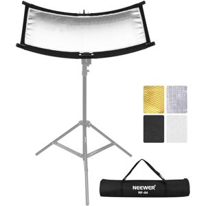 NEEWER U Type Light Diffuser Reflector for Studio and Photography Situation with Carrying Case, Arclight Curved Reflector 30"x18"/75x40cm in Black/White/Gold/Silver (Light Stand Not Included), RF-04 NEEWER U Type Light Diffuser Reflector for Studio and Photography Situation with Carrying Case, Arclight Curved Reflector 30"x18"/75x40cm in Black/White/Gold/Silver (Light Stand Not Included), RF-04