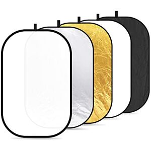 NEEWER ®, 5-in-1 oval 120 cm x 180 cm professional foldable multi disc light reflector with translucent silver, black, gold, white finish NEEWER ®, 5-in-1 oval 120 cm x 180 cm professional foldable multi disc light reflector with translucent silver, black, gold, white finish