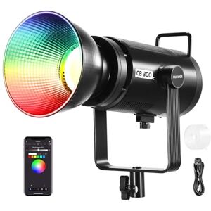 NEEWER CB 300C RGB LED Video Light with Reflector, 300W, APP/2.4G Control, 17 Scenes 29600Lux/1m 2500-7500K CRI97+/TLCI97+ Full Color Bowens COB Continuous Output Lighting Dimmable for Studio Filming NEEWER CB 300C RGB LED Video Light with Reflector, 300W, APP/2.4G Control, 17 Scenes 29600Lux/1m 2500-7500K CRI97+/TLCI97+ Full Color Bowens COB Continuous Output Lighting Dimmable for Studio Filming