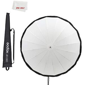 GODOX UB-130D 51 in 130 cm White Parabolic Reflective Transparent Soft Umbrella Studio Light Umbrella with Black Silver Diffuser Cover (UB-130D) GODOX UB-130D 51 in 130 cm White Parabolic Reflective Transparent Soft Umbrella Studio Light Umbrella with Black Silver Diffuser Cover (UB-130D)