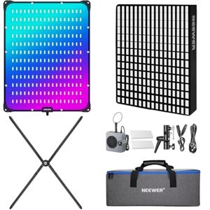NEEWER Pro 200W Flexible LED Video Light, Studio RGB Panel Light Mat Kit with Softbox APP/2.4G/DMX Control 2500-10000K 25000lux/0.5m CRI95+, Key Lighting for Live Streaming Video Recording, AF200C NEEWER Pro 200W Flexible LED Video Light, Studio RGB Panel Light Mat Kit with Softbox APP/2.4G/DMX Control 2500-10000K 25000lux/0.5m CRI95+, Key Lighting for Live Streaming Video Recording, AF200C