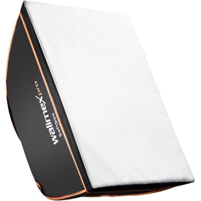 Walimex Pro Softbox Orange Line 80 x 120 cm, Softbox 360° Rotatable, Light Shaper for Photos and Videos, Includes Diffuser and Perfect for Photo Studios Walimex Pro Softbox Orange Line 80 x 120 cm, Softbox 360° Rotatable, Light Shaper for Photos and Videos, Includes Diffuser and Perfect for Photo Studios