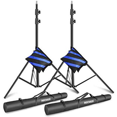 Neewer Light Stand 10ft Pro Heavy Duty Metal - All Metal Set of 2 Neewer Light Stand 10ft Pro Heavy Duty Metal - All Metal Set of 2