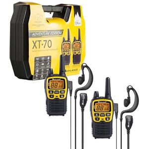 Midland Adventure Premium Case Walkie Talkies XT70 with 2 Headset, Full Optional Valibox, Long Range Walkie Talkies for Adults with 69 LPD, 24 PMR446 Channels, 12 km Communication Range, 18h Battery Midland Adventure Premium Case Walkie Talkies XT70 with 2 Headset, Full Optional Valibox, Long Range Walkie Talkies for Adults with 69 LPD, 24 PMR446 Channels, 12 km Communication Range, 18h Battery
