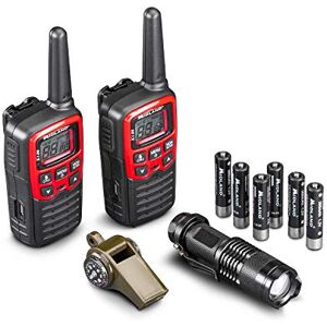 Midland Emergency Survival Kit EK30, 2 Walkie Talkies PMR446 XT30 with 6Km Range, Licence-Free, Camping Torch, Emergency Whistle with Compass and Thermometer, 2 Sets of Rechargeable AAA Batteries Midland Emergency Survival Kit EK30, 2 Walkie Talkies PMR446 XT30 with 6Km Range, Licence-Free, Camping Torch, Emergency Whistle with Compass and Thermometer, 2 Sets of Rechargeable AAA Batteries