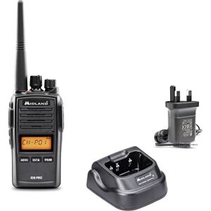 Midland Walkie Talkie G18 PRO, UKCA Certified Walkie Talkies, 99 PMR446 Channels, UK Plug, Military Standard MIL-STD-810G, IP67 Waterproof 12Km Range, 22H Battery, Scrambler & Compander Function Midland Walkie Talkie G18 PRO, UKCA Certified Walkie Talkies, 99 PMR446 Channels, UK Plug, Military Standard MIL-STD-810G, IP67 Waterproof 12Km Range, 22H Battery, Scrambler & Compander Function