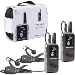 Midland 2 Walkie Talkies 777 PRO, Walkie Talkie 16 PMR446/69 LPD Licence-Free Channels, 38 CTCSS/104 DCS Professional 2 Way Radio, 6Km Range, Digital Display, 14H Battery, Rechargeable Batteries Midland 2 Walkie Talkies 777 PRO, Walkie Talkie 16 PMR446/69 LPD Licence-Free Channels, 38 CTCSS/104 DCS Professional 2 Way Radio, 6Km Range, Digital Display, 14H Battery, Rechargeable Batteries