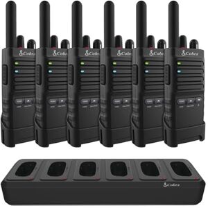 Cobra PX650 Professional Walkie Talkies (6-Pack) – PMR446 Rechargeable Business Two-Way Radios, 300,000 sq. ft/25 Floor Range, Dust Protected and Splashproof (IP54 rating), Black Cobra PX650 Professional Walkie Talkies (6-Pack) – PMR446 Rechargeable Business Two-Way Radios, 300,000 sq. ft/25 Floor Range, Dust Protected and Splashproof (IP54 rating), Black