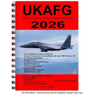 Tech Express UK AFG AM/FM Radio Scanner, Information, Ultimate UK Printed Guide, Maps, Airband Frequency, Aviation Civilian and Military, HF/VHF/UHF, Marine, Ham, CB, PMR, A-Z Airports (Spiral Ring Bound Version) Tech Express UK AFG AM/FM Radio Scanner, Information, Ultimate UK Printed Guide, Maps, Airband Frequency, Aviation Civilian and Military, HF/VHF/UHF, Marine, Ham, CB, PMR, A-Z Airports (Spiral Ring Bound Version)