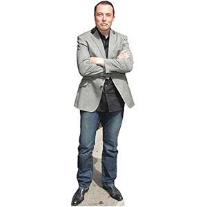 STAR CUTOUTS CS860 Elon Musk Lifesize with Free Mini Cardboard Cutout Perfect Gift for Fans, Solid, Multicolour, Regular STAR CUTOUTS CS860 Elon Musk Lifesize with Free Mini Cardboard Cutout Perfect Gift for Fans, Solid, Multicolour, Regular