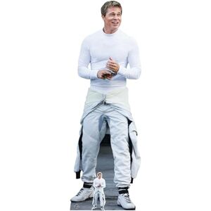 STAR CUTOUTS CS1171 Brad Pitt Racer Height 180cm Lifesize Cardboard Cut Out With Mini Ideal for Celebrity Theme, Television, Music & Movie Fans, Birthdays & VIP Events STAR CUTOUTS CS1171 Brad Pitt Racer Height 180cm Lifesize Cardboard Cut Out With Mini Ideal for Celebrity Theme, Television, Music & Movie Fans, Birthdays & VIP Events