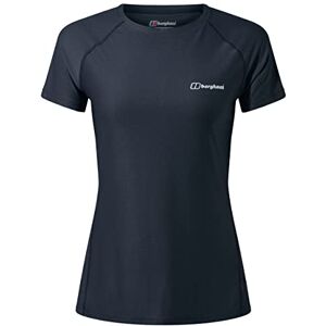 Berghaus Women's 24/7 Short Sleeve Crew Tech Baselayer T-Shirt Moisture Wicking Breathable, Black/Black, 18 Berghaus Women's 24/7 Short Sleeve Crew Tech Baselayer T-Shirt Moisture Wicking Breathable, Black/Black, 18