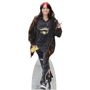STAR CUTOUTS CS1262 Billie Eilish Peace Sign Lifesize Cardboard Cutout – Music Icon Party Decoration, Room Display & Fan Gift 162cm STAR CUTOUTS CS1262 Billie Eilish Peace Sign Lifesize Cardboard Cutout – Music Icon Party Decoration, Room Display & Fan Gift 162cm