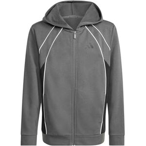 adidas Unisex Kids Color Block Fullzip Hoodie Sweatshirt, grey six/black/white, 15-16 Years adidas Unisex Kids Color Block Fullzip Hoodie Sweatshirt, grey six/black/white, 15-16 Years