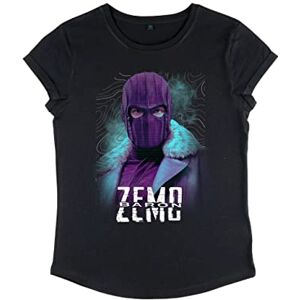 Marvel Women's The Falcon and The Winter Soldier-Zemo Purple Rolled Sleeve T-Shirt, Black, M Marvel Women's The Falcon and The Winter Soldier-Zemo Purple Rolled Sleeve T-Shirt, Black, M